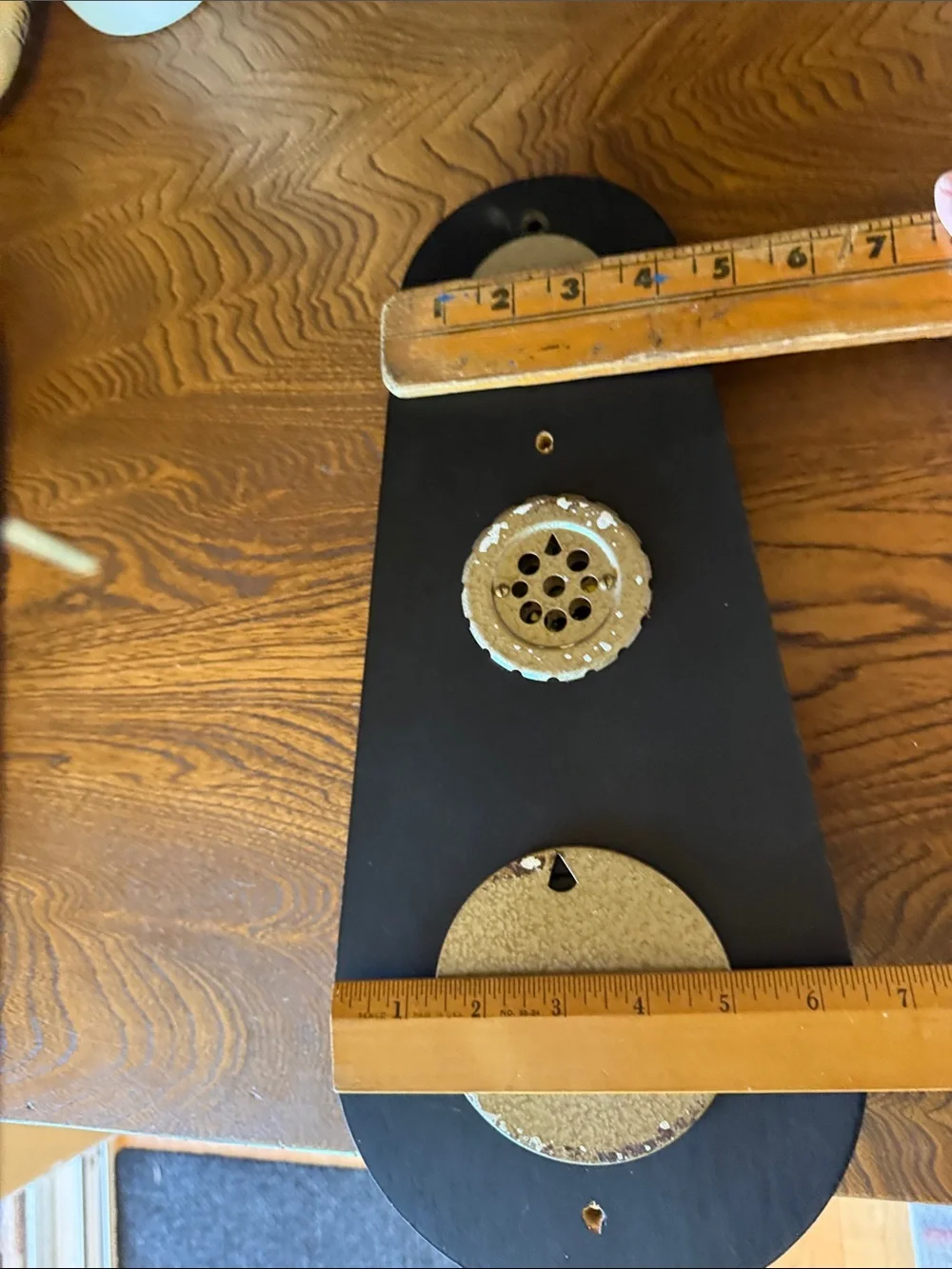 Vintage MCM Nautical Made in Germany Wall Weather Station - Wood, Brass, Steel - Picture 3 of 9